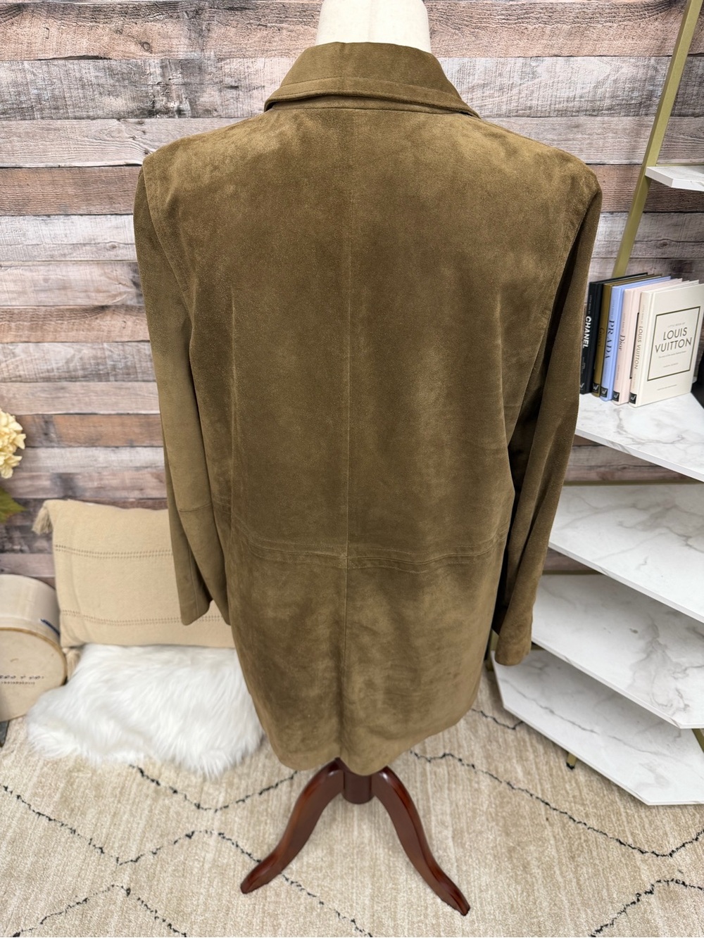 Banana Republic Suede Leather Jacket with Buttons - Picture 4 of 6